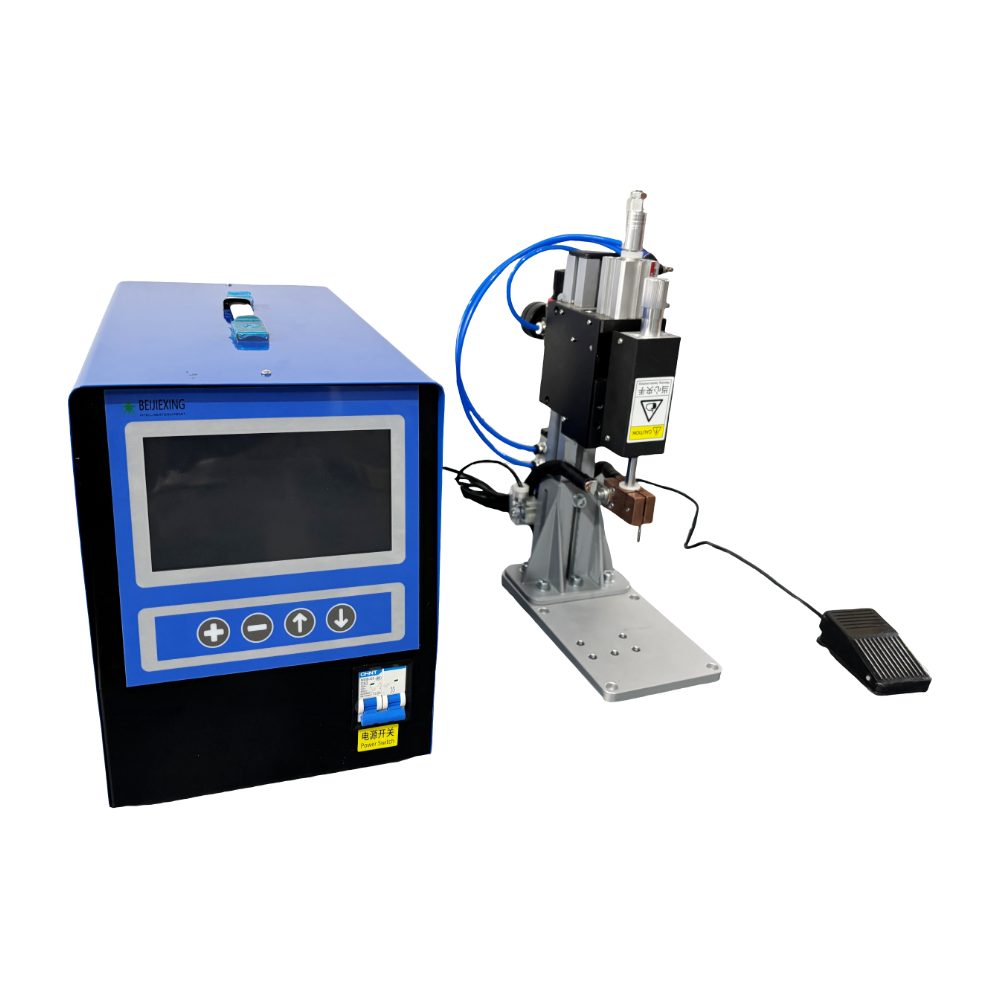BWS-640 Medium frequency DC precision enameled wire, copper wire, brass, impact welding, copper wire harness, aluminum resistance welding, semi-automatic steel metal spot welding machine