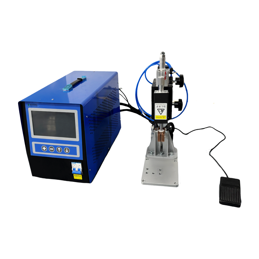 BWS-640 Medium frequency DC precision enameled wire, copper wire, brass, impact welding, copper wire harness, aluminum resistance welding, semi-automatic steel metal spot welding machine