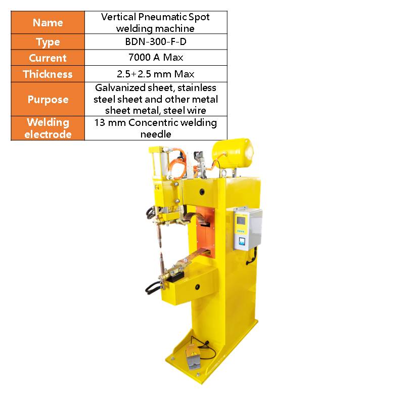 BDN-300 Foot operated Spot Welding Machine, Collision Welding Machine, Stainless Steel Galvanized Sheet Metal Welding, Vertical Resistance Welding Machine