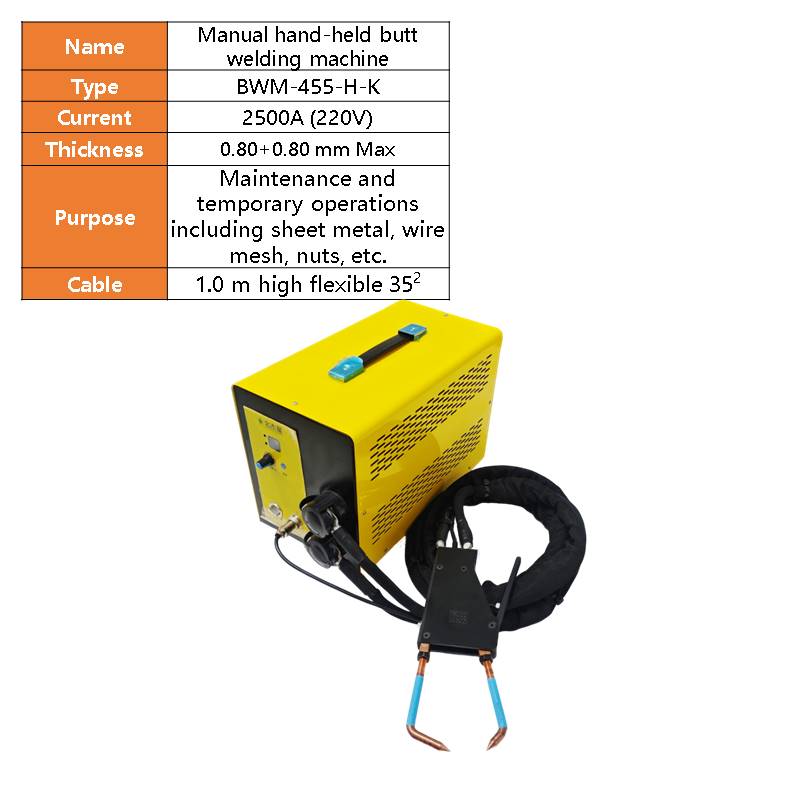 BWM-455 Portable Handheld Mobile Welding Machine Torch for High-Power Welding of Cold-rolled, Galvanized, and Stainless Steel Sheets for Home Use